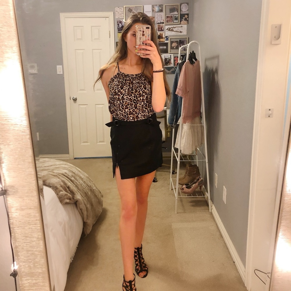 Cheetah print halter top